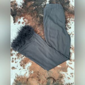 Black Flare Feathered Bottoms